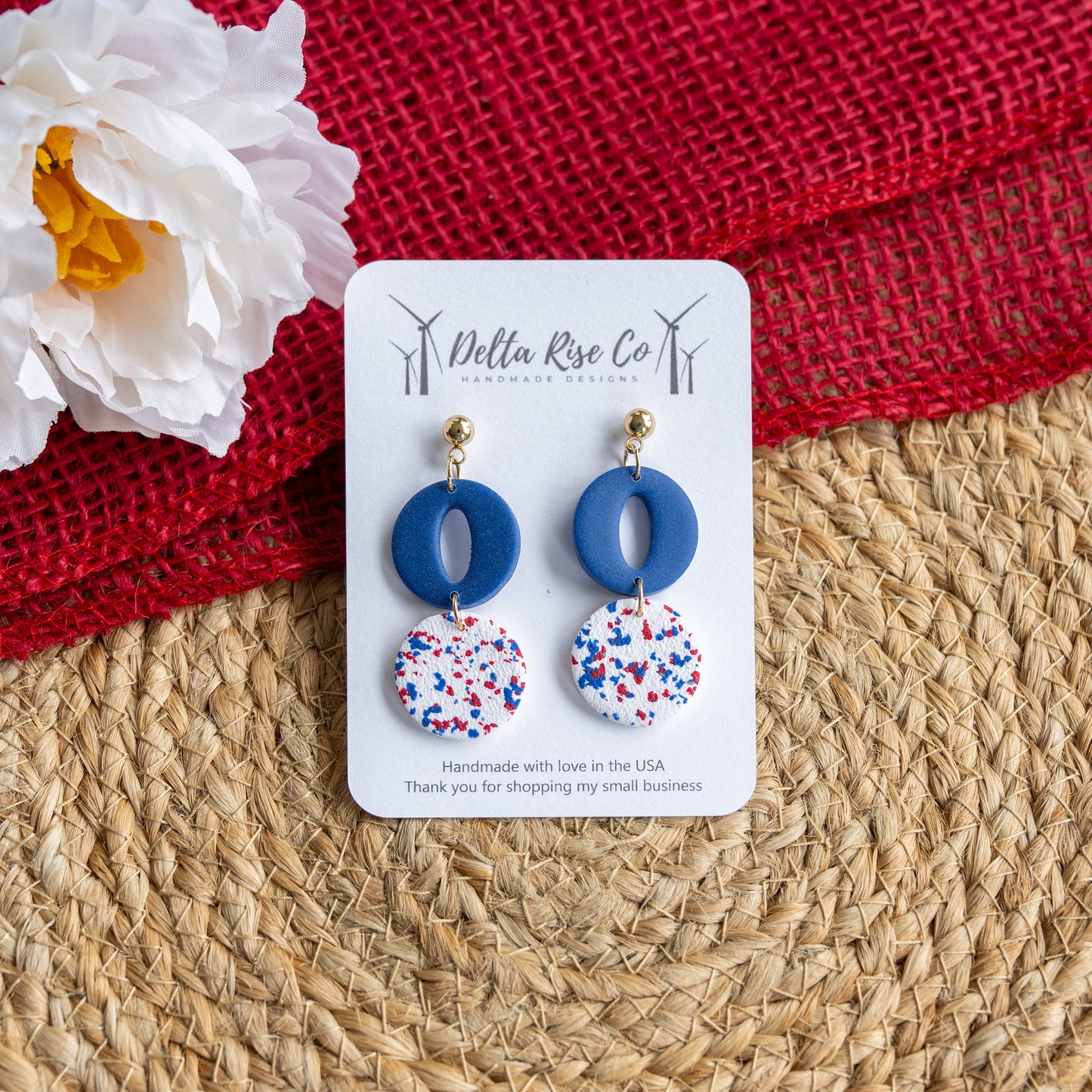 Red White and Blue Terrazzo