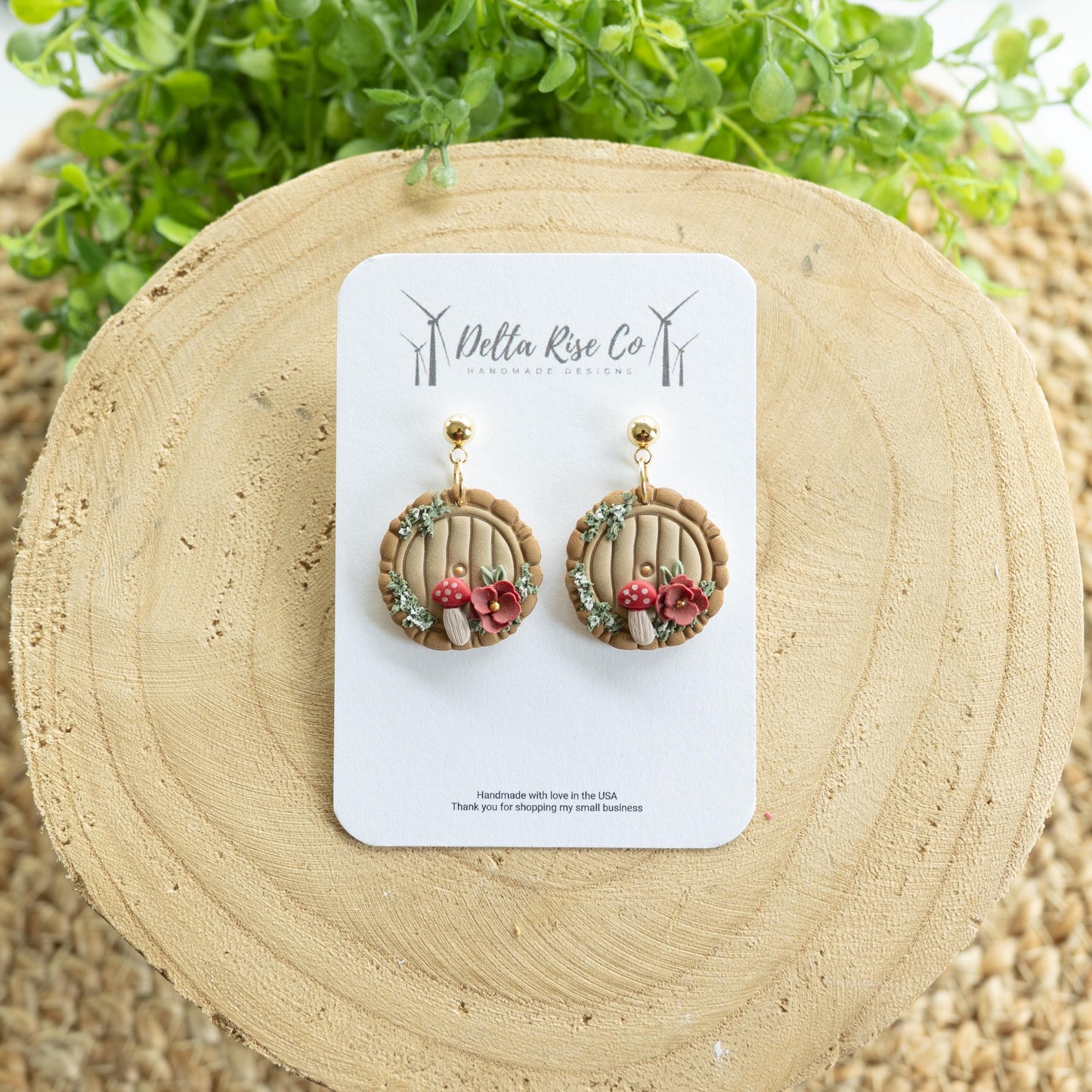 Enchanted Quest Clay Earrings and Corner Bookmark Combo