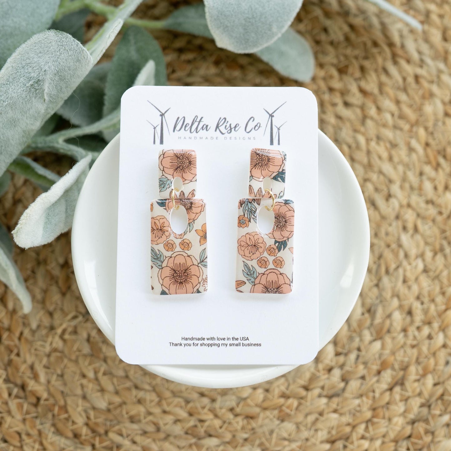 Rustic Boho Floral Earring