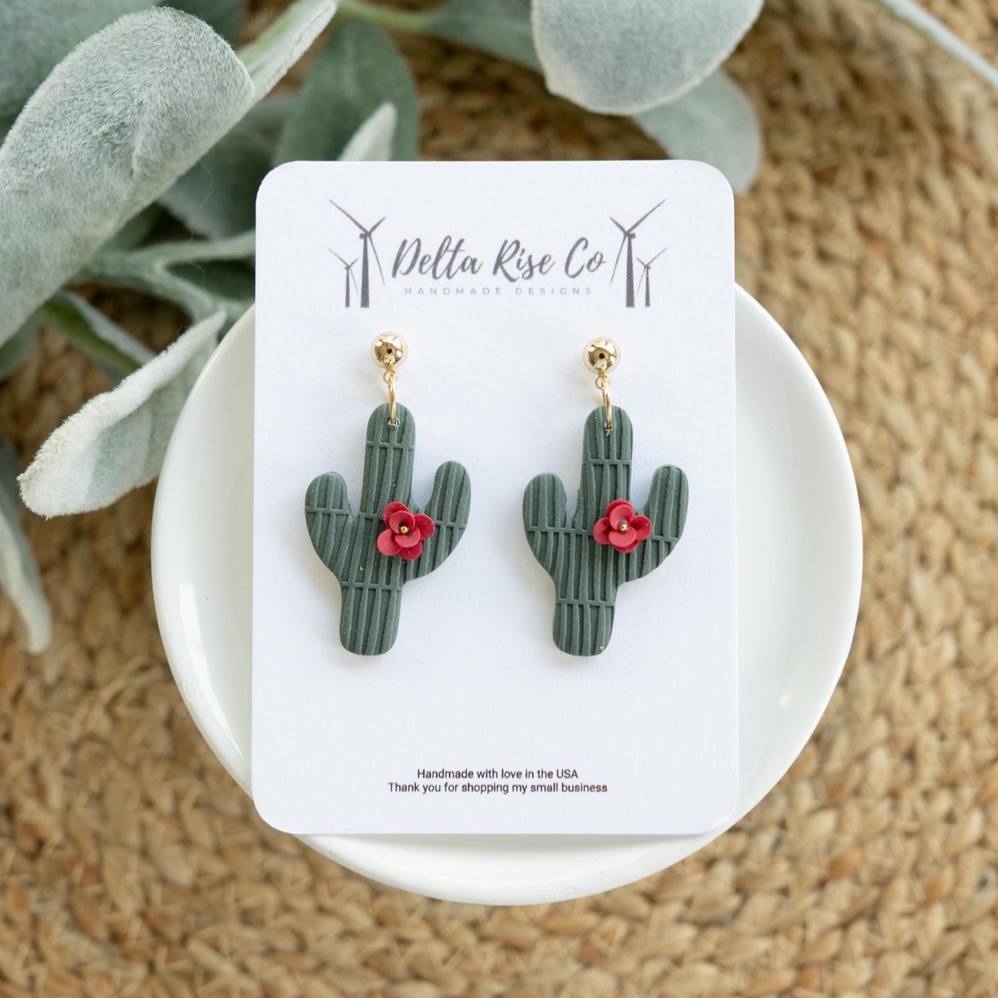Rustic Cactus Earrings