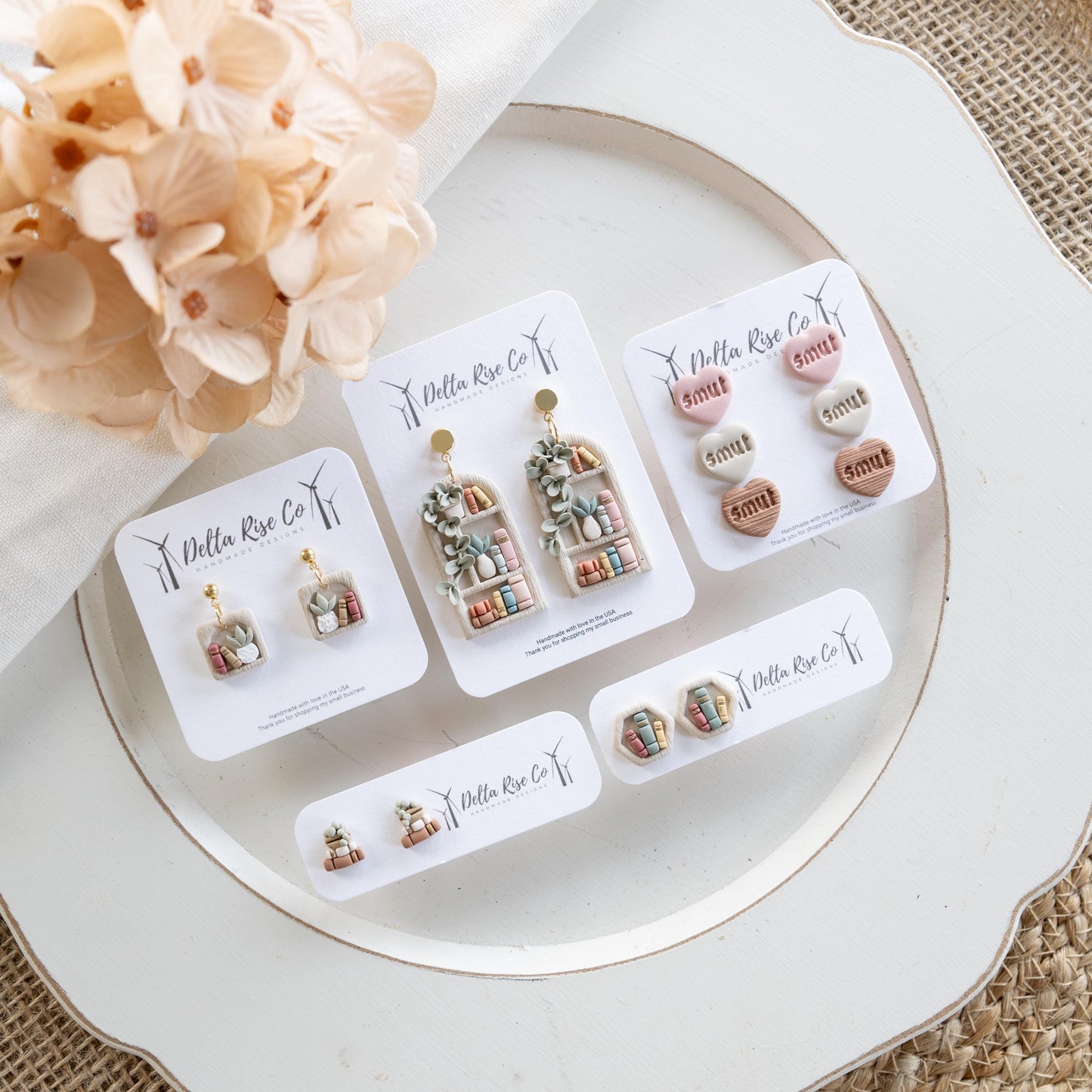 Oversized Book Stack Stud