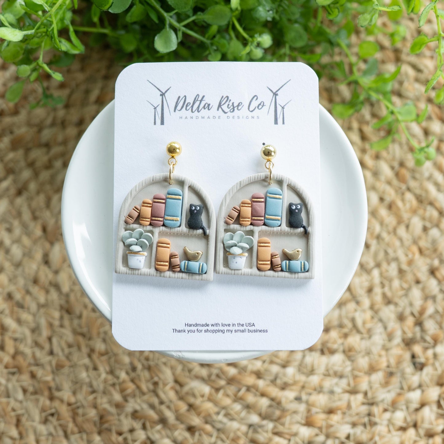 Arch Bookshelf Earrings
