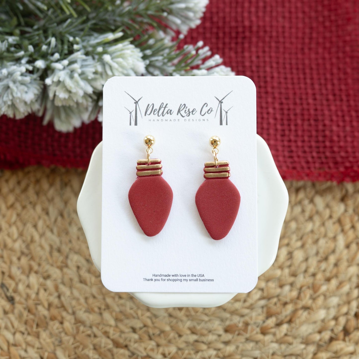 Red Christmas Tree Light Bulb